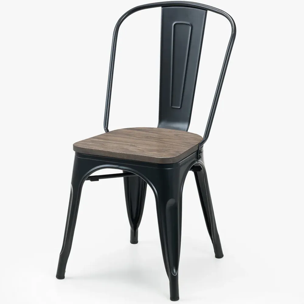 Grafton Set of 4 Dining Chairs - Black, Metal