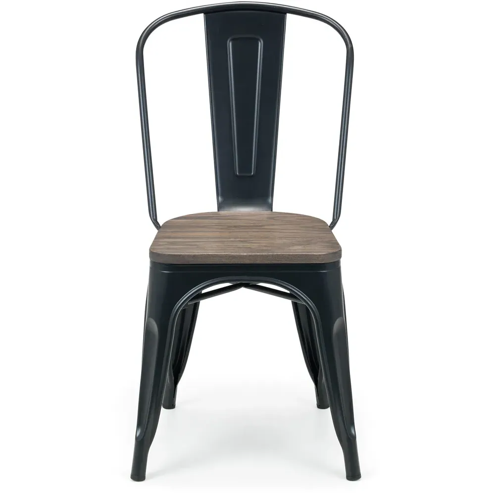 Grafton Set of 4 Dining Chairs - Black, Metal