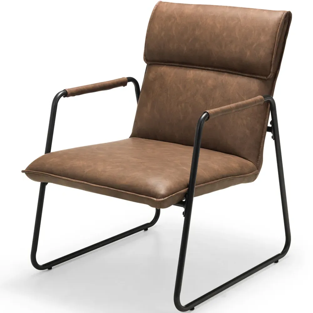 Gramercy Chair - Brown, Faux Leather