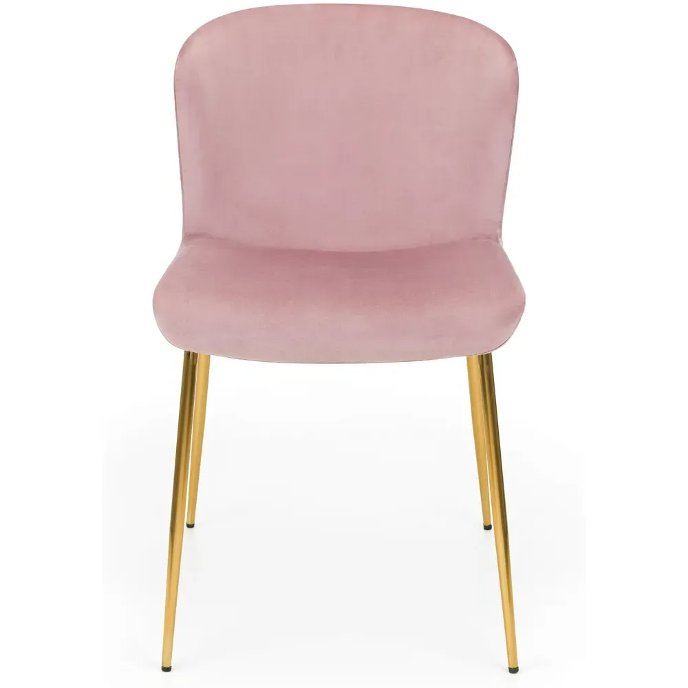 Harper Set of 2 Dining Chairs - Pink, Velvet