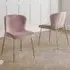 Harper Set of 2 Dining Chairs - Pink, Velvet