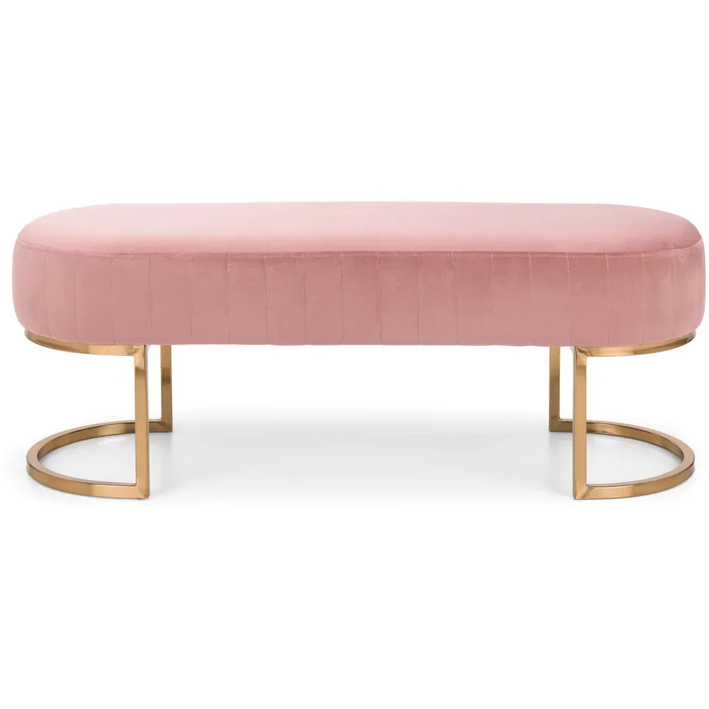 Harrogate 2-Seater Bench - Pink, Velvet