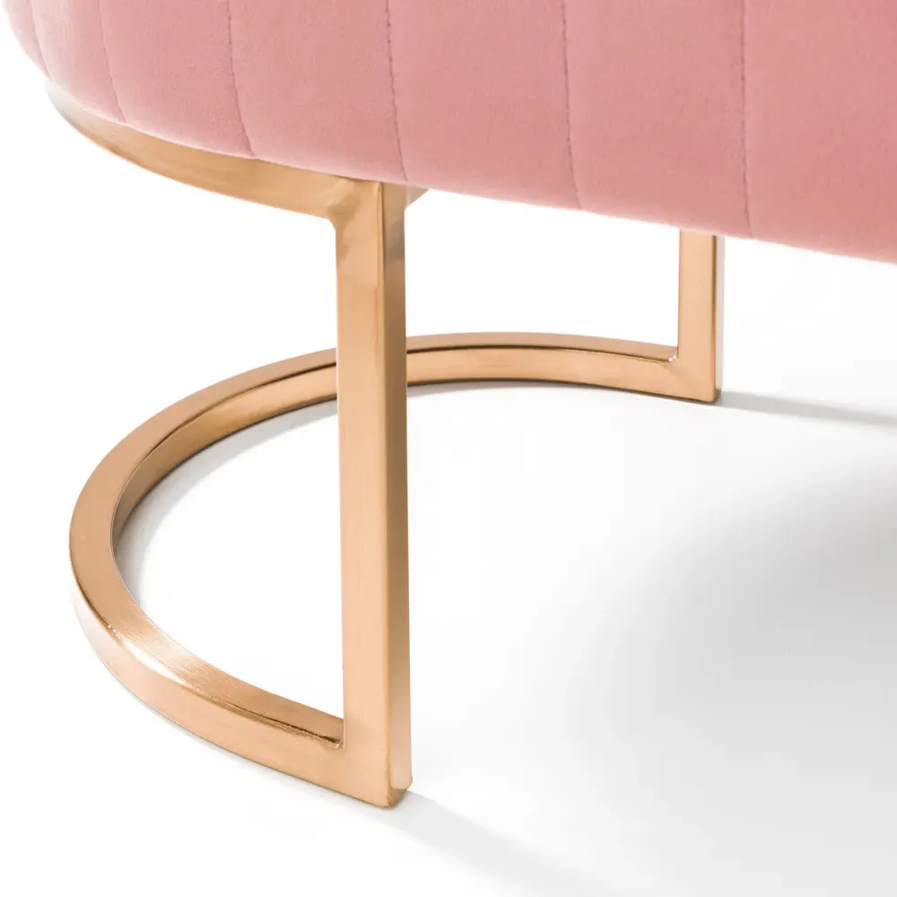 Harrogate 2-Seater Bench - Pink, Velvet