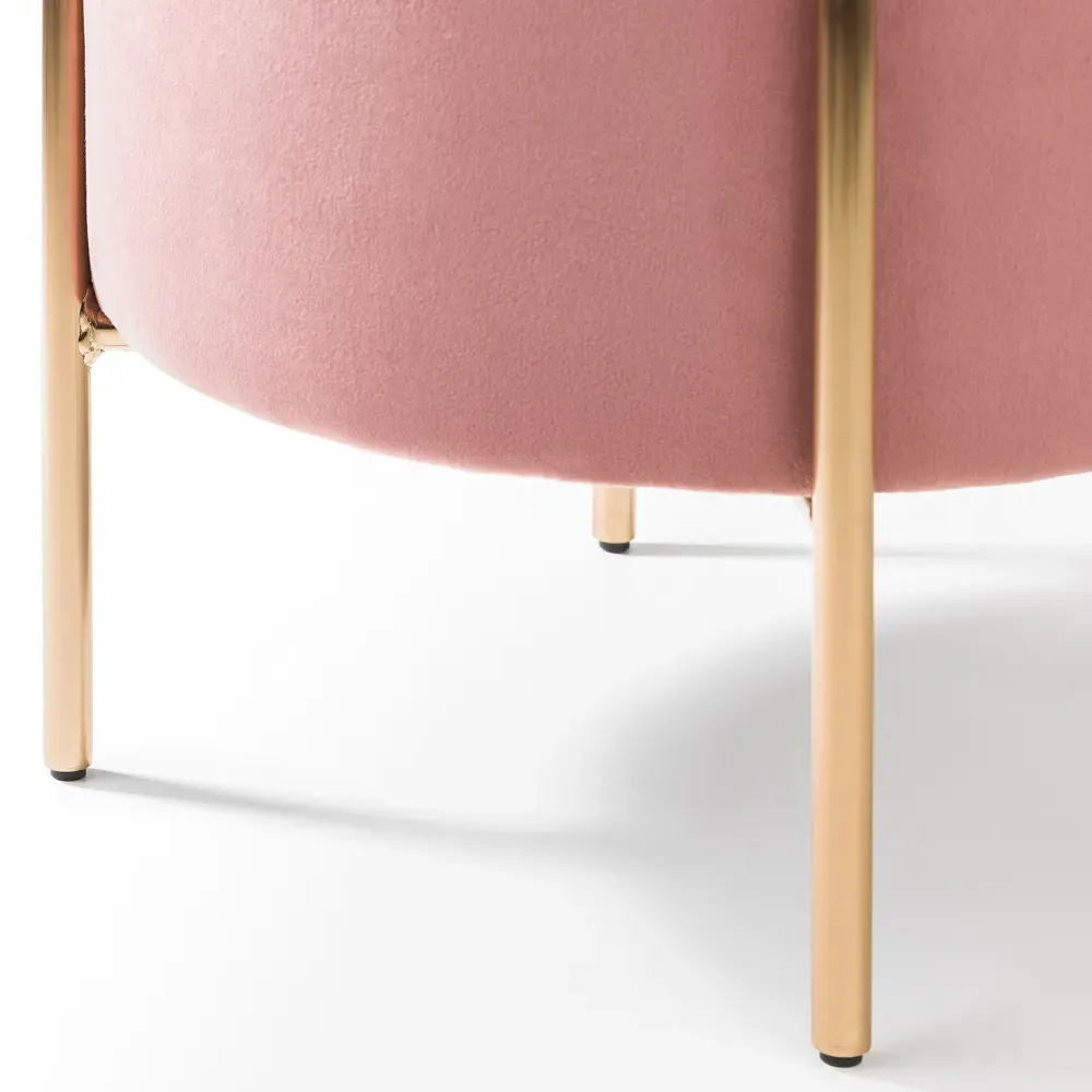Harrogate Dressing Table Stool - Pink, Velvet