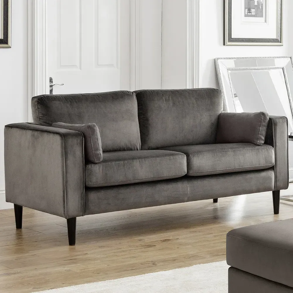 Hayward 2-Seater Sofa - Grey, Velvet image