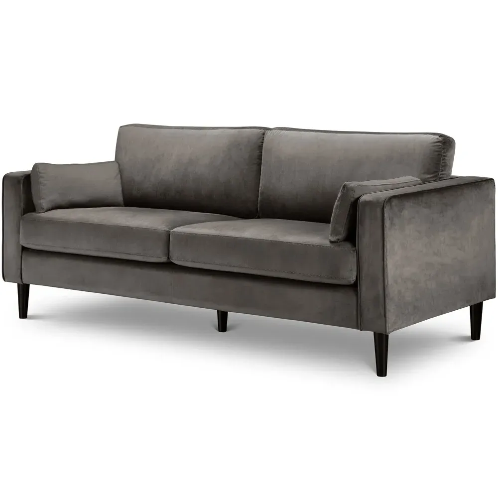 Hayward 3-Seater Grand Sofa - Grey, Velvet