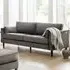 Hayward 3-Seater Grand Sofa - Grey, Velvet