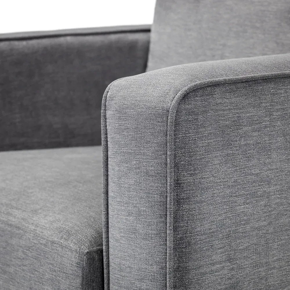 Hayward Chair - Grey, Chenille