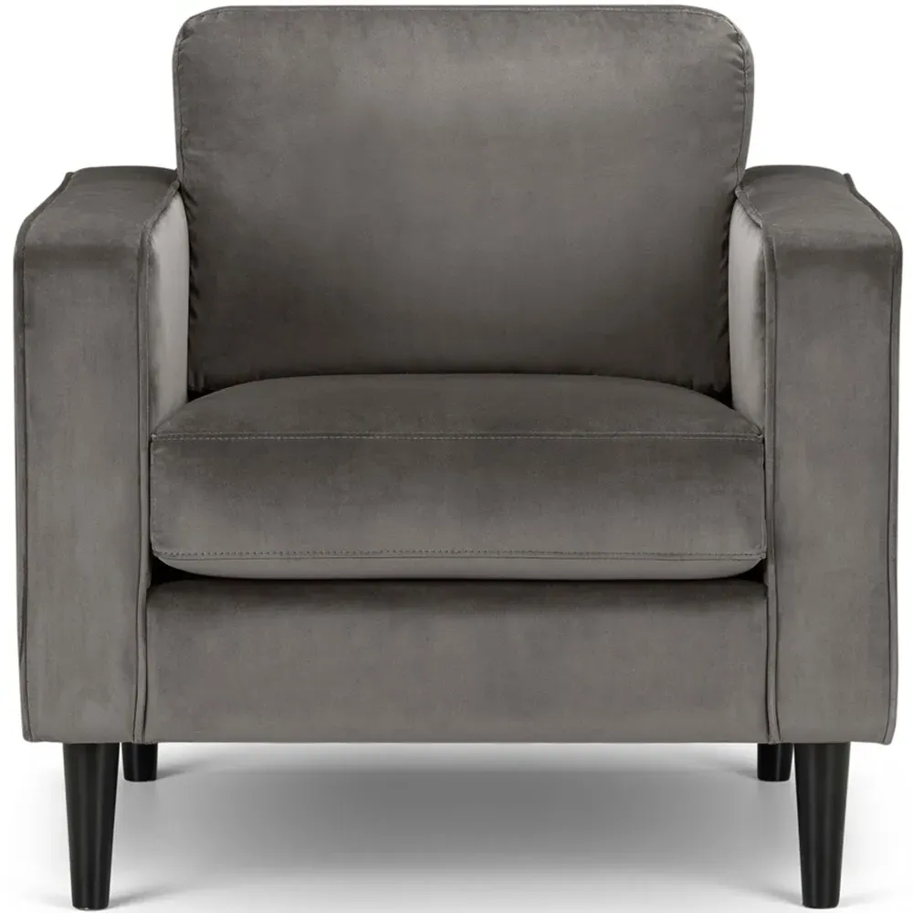 Hayward Velvet Armchair - Grey