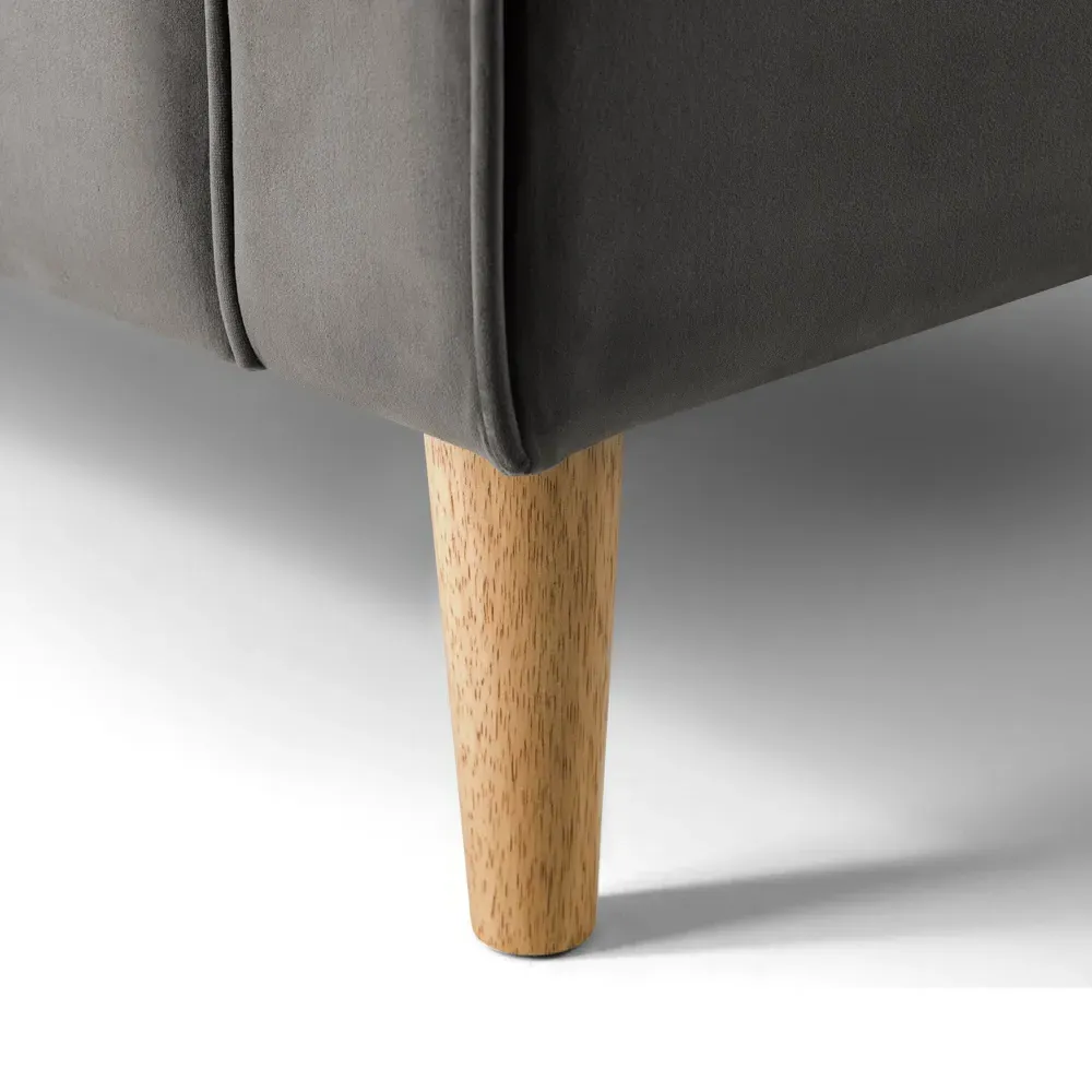 Hayward Velvet Armchair - Grey