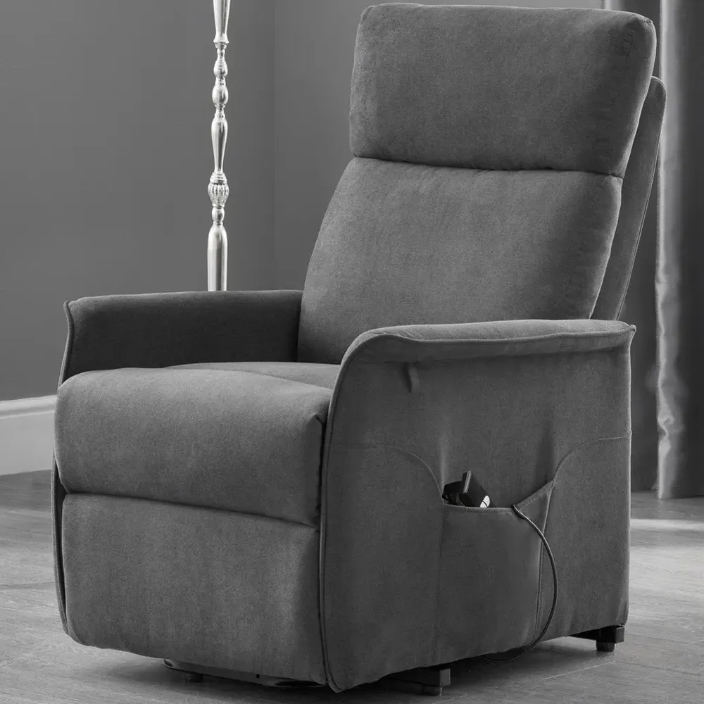 Helena Riser Recliner Chair - Charcoal, Fabric image