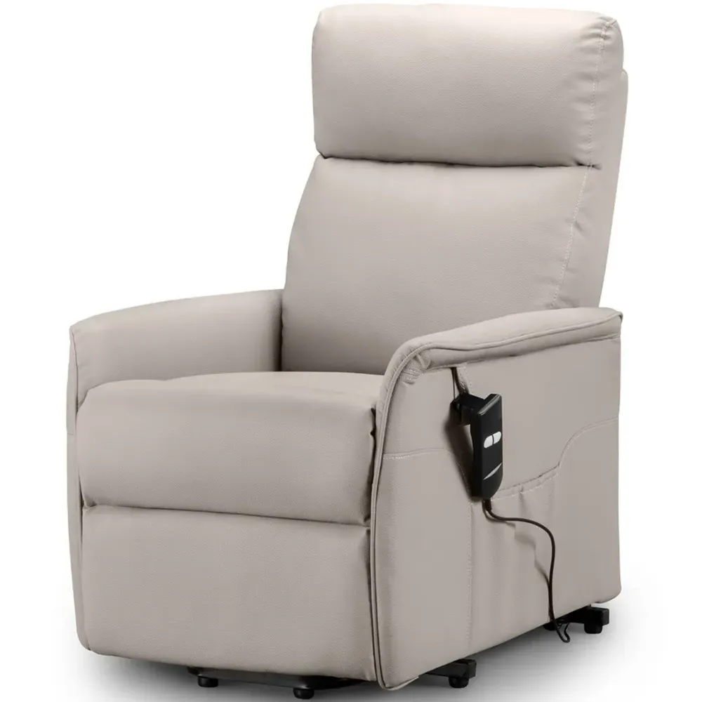 Helena Riser Recliner Chair - Pebble, Faux Leather