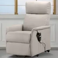 Helena Riser Recliner Chair - Pebble, Faux Leather