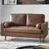 Henley 2-Seater Sofa with Bolsters - Brown, Faux Leather