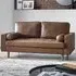 Henley 3-Seater Sofa with Bolsters - Brown, Faux Leather