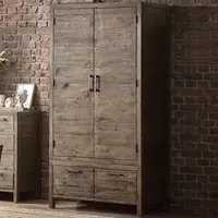 Heritage 2 Door 2 Drawer Wardrobe - Brown