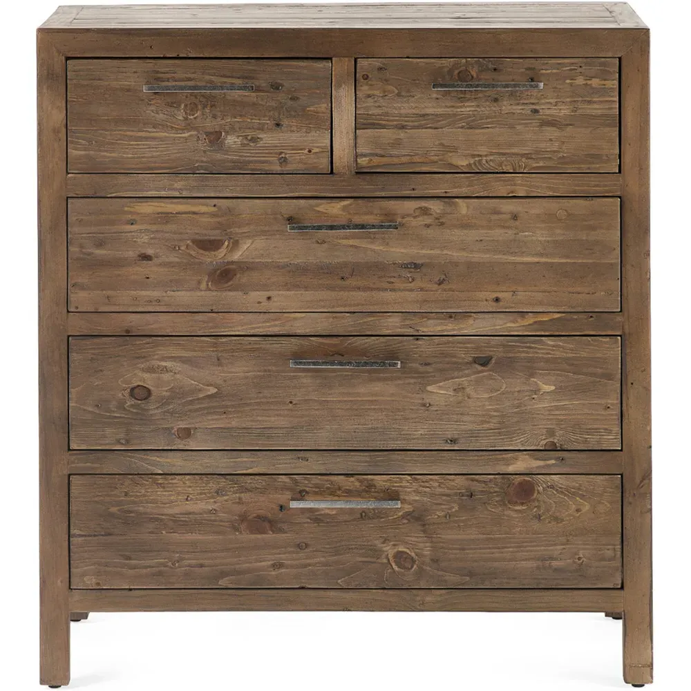 Heritage 5 Drawer Chest of Drawers - Brown