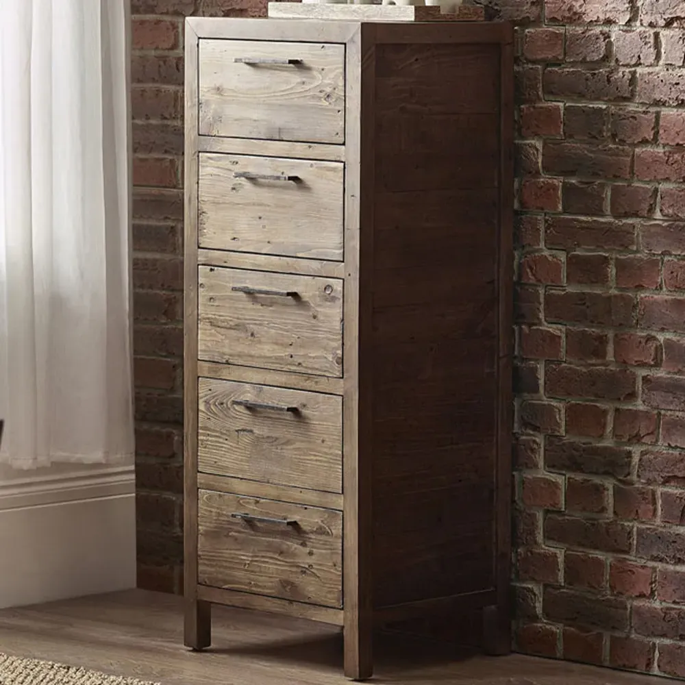 Heritage 5 Drawer Tallboy - Brown image