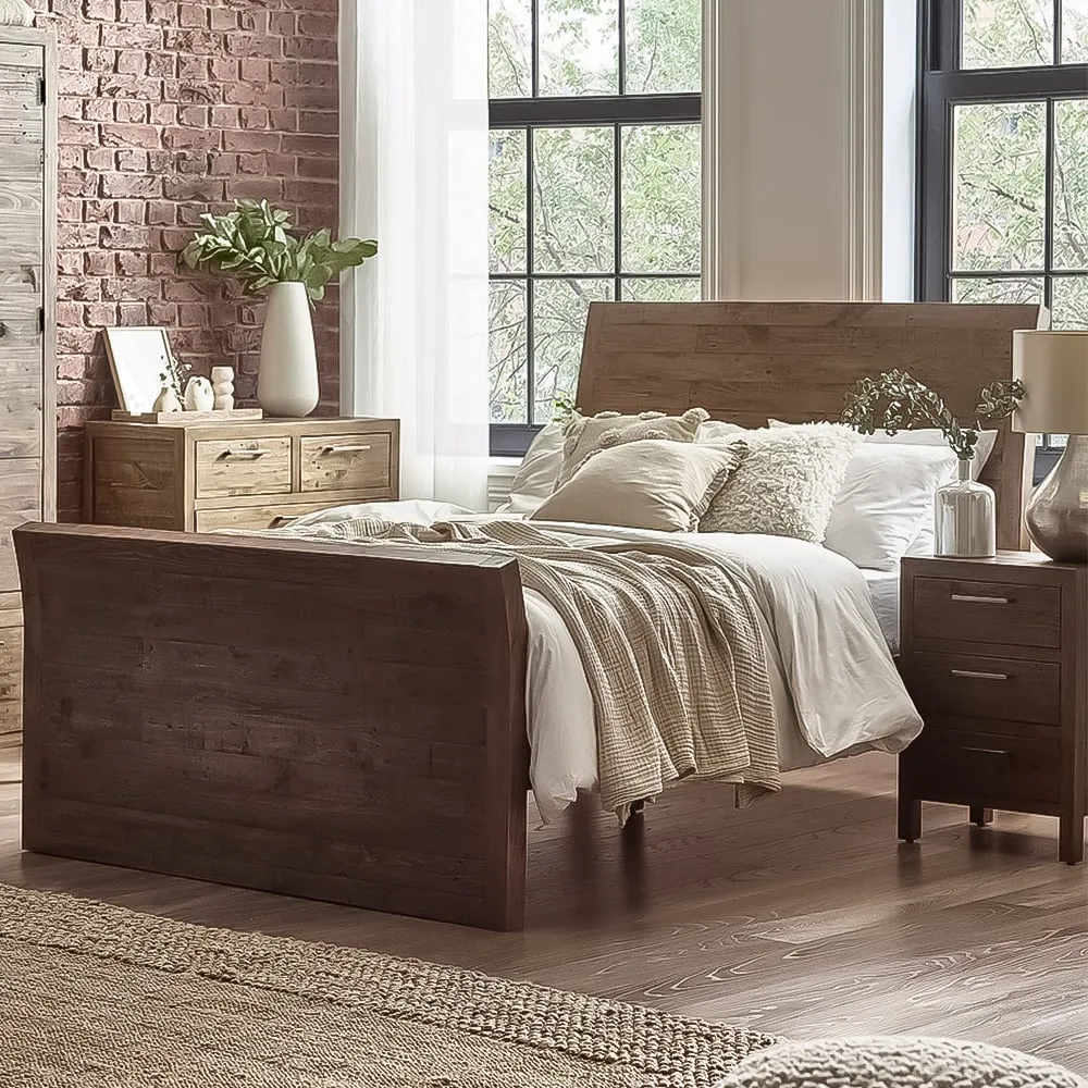 Heritage Double Size Bed Frame - Brown