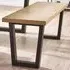Hilton 2-Seater Dining Bench - White Oak, Black