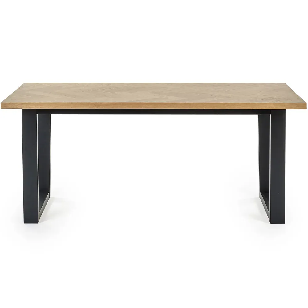Hilton 4 Seater Dining Table - Black, Oak