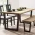 Hilton 4 Seater Dining Table - Black, Oak