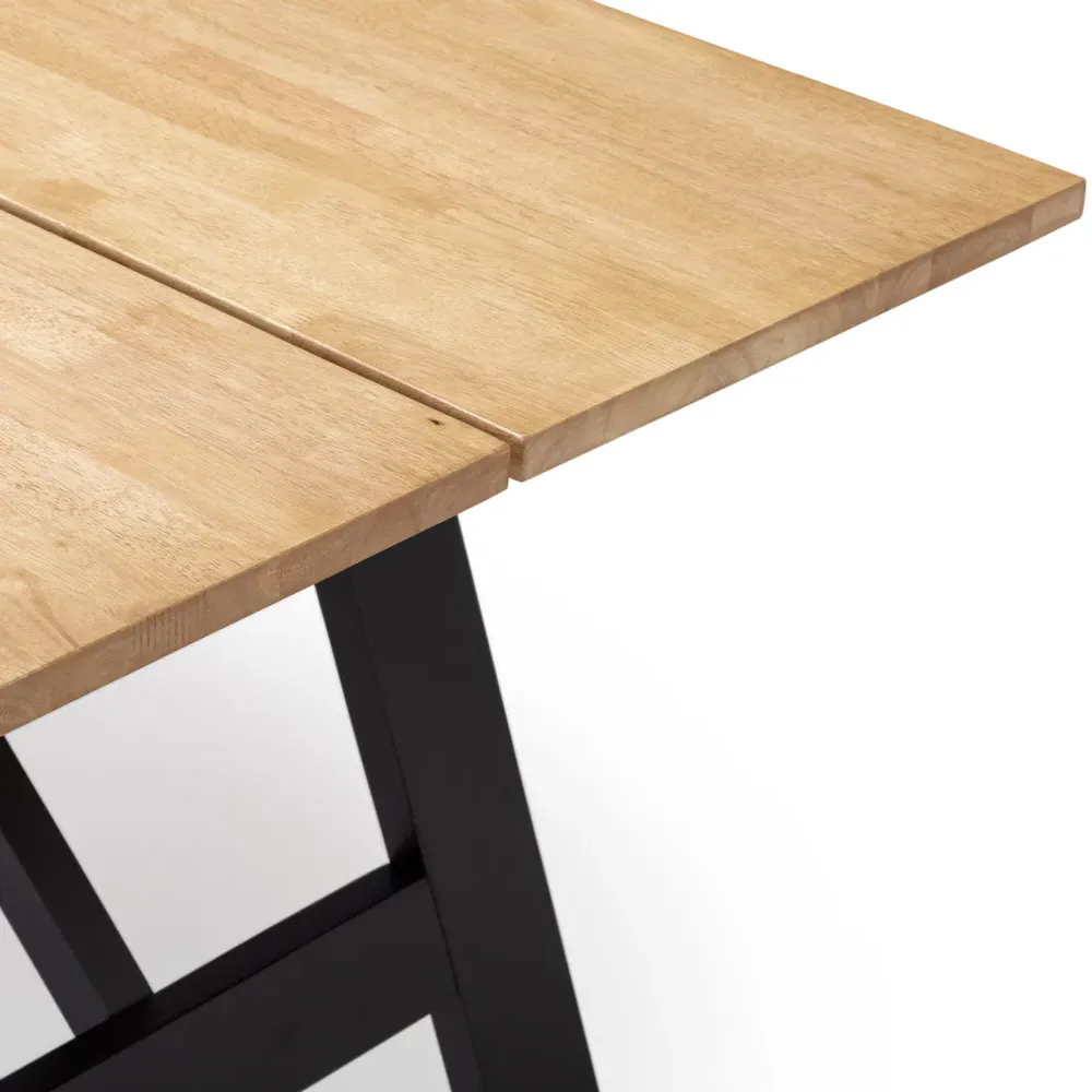 Hockley 4 Seater Dining Table - Black, Oak