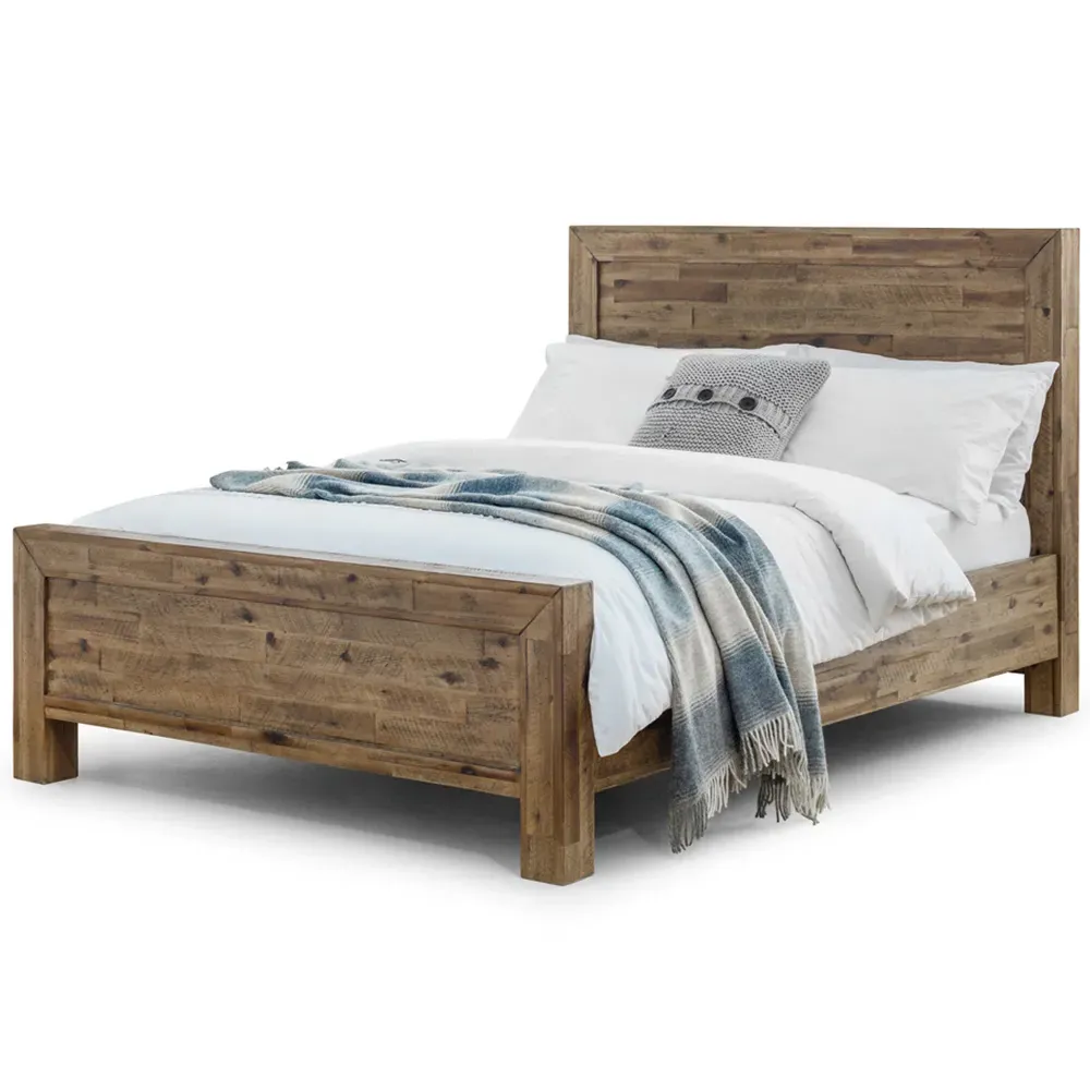 Hoxton King Size Bed Frame - Rustic Oak