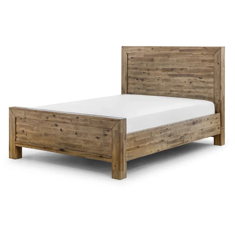 Hoxton King Size Bed Frame - Rustic Oak