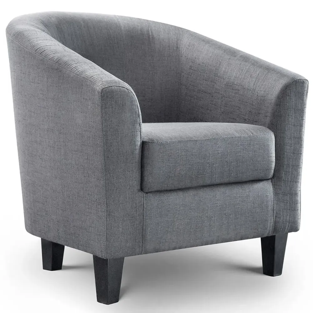 Hugo Tub Chair - Slate Grey, Linen