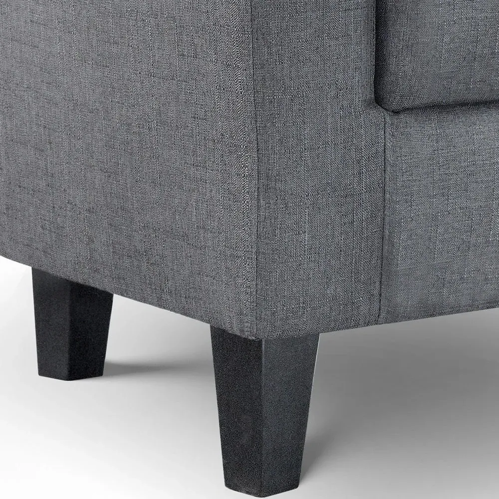 Hugo Tub Chair - Slate Grey, Linen