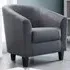 Hugo Tub Chair - Slate Grey, Linen