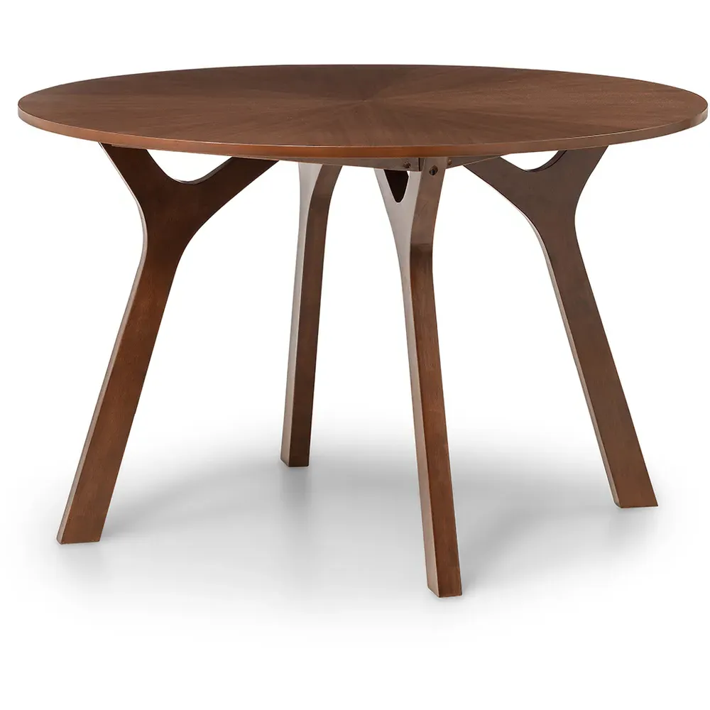 Huxley Round Dining Table - Brown, Walnut