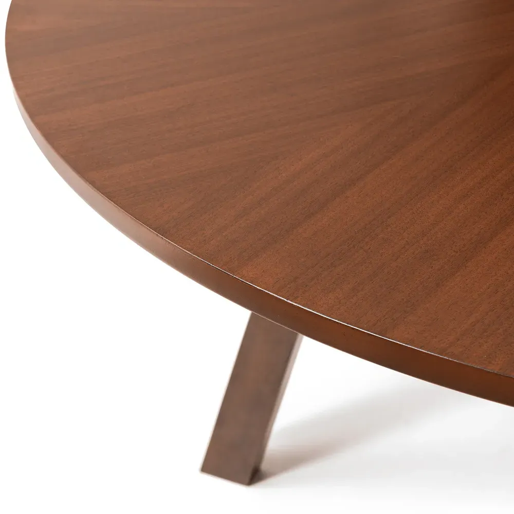 Huxley Round Dining Table - Brown, Walnut