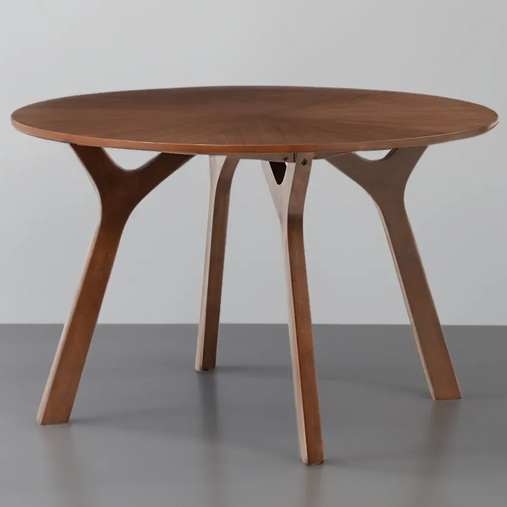 Huxley Round Dining Table - Brown, Walnut image