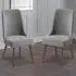 Huxley Set of 2 Dining Chairs - Grey, Chenille