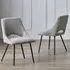 Iris Set of 2 Dining Chairs - Grey, Boucle