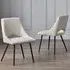 Iris Set of 2 Dining Chairs - Ivory, Boucle