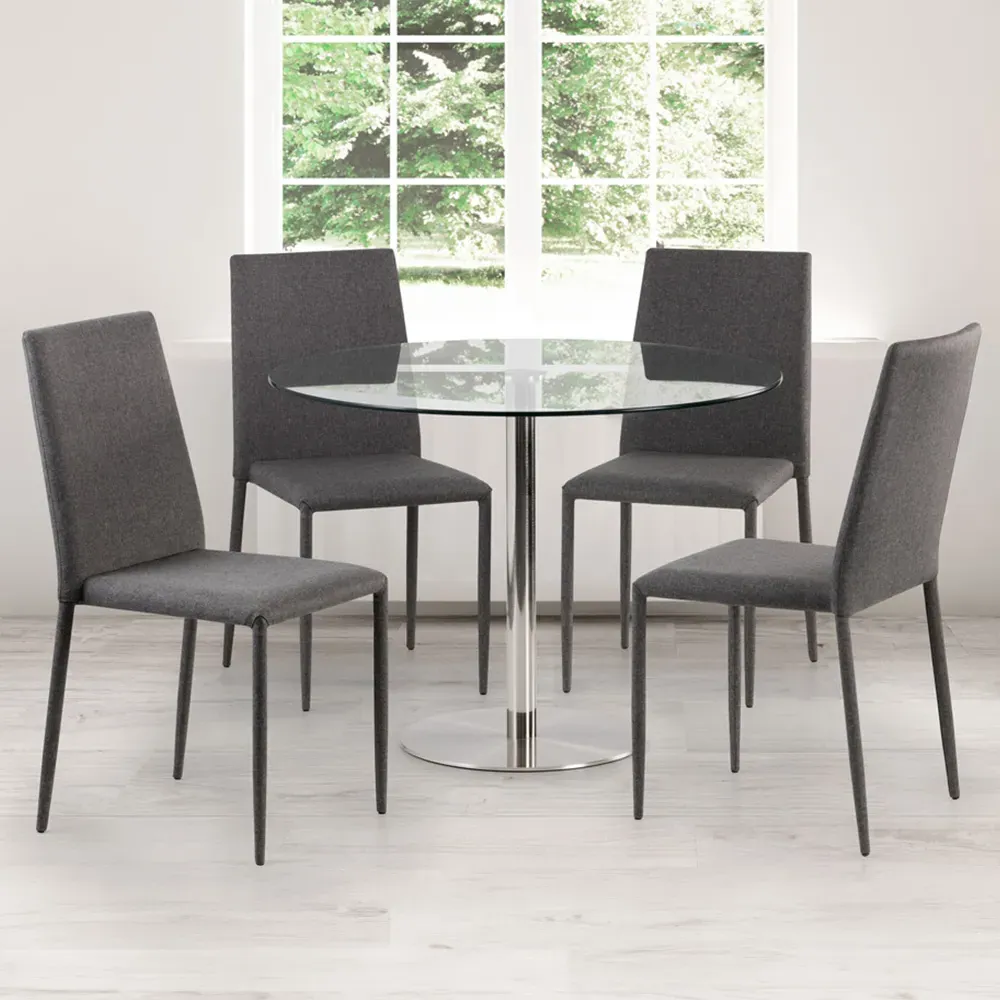Jazz Fabric Chairs Set of 4 - Slate Grey image