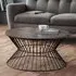 Jersey Round Wire Coffee Table - Black, Walnut