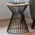 Jersey Round Wire Lamp Table - Oak