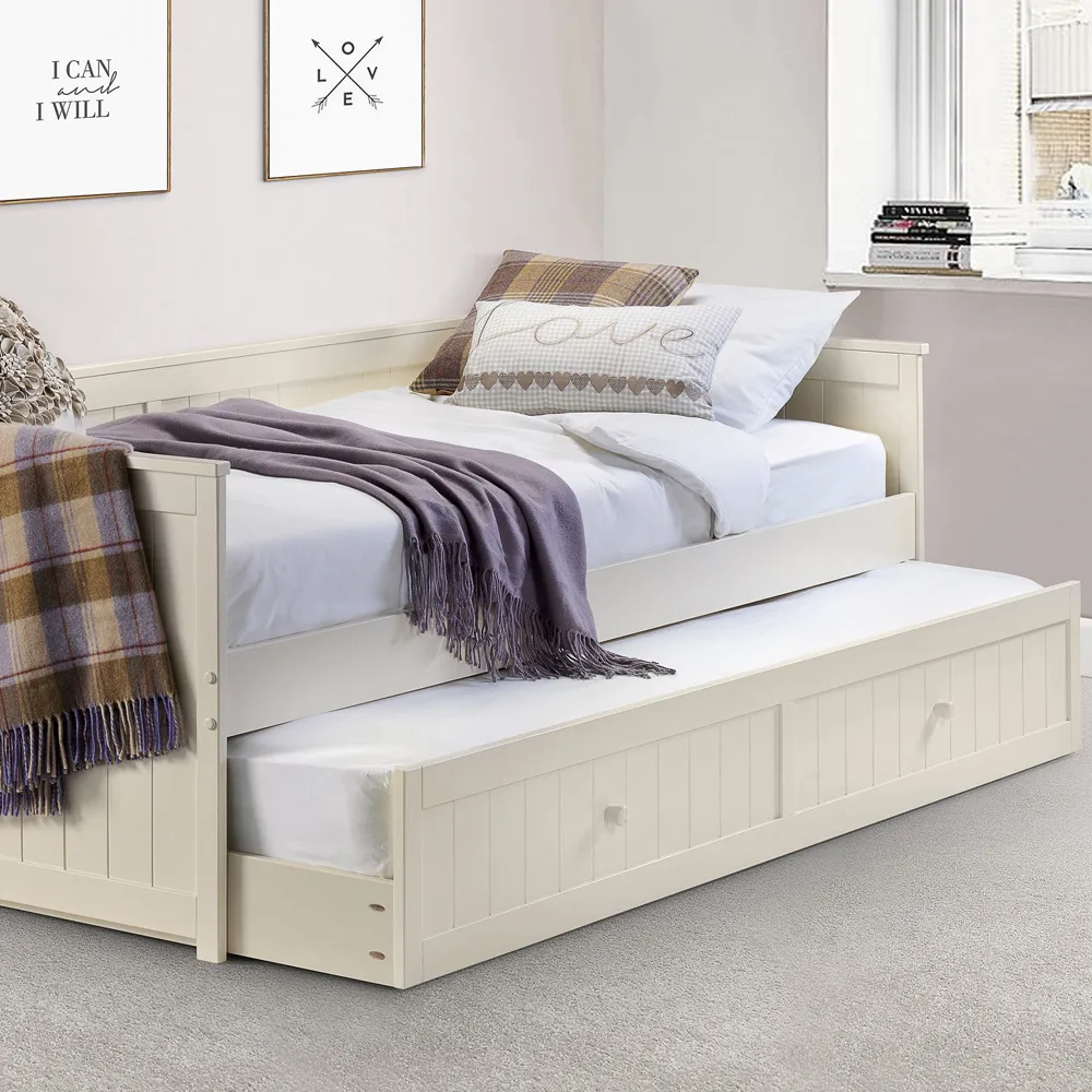 Jessica Day Bed with Underbed - Stone White