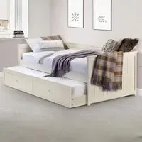 Jessica Day Bed with Underbed - Stone White