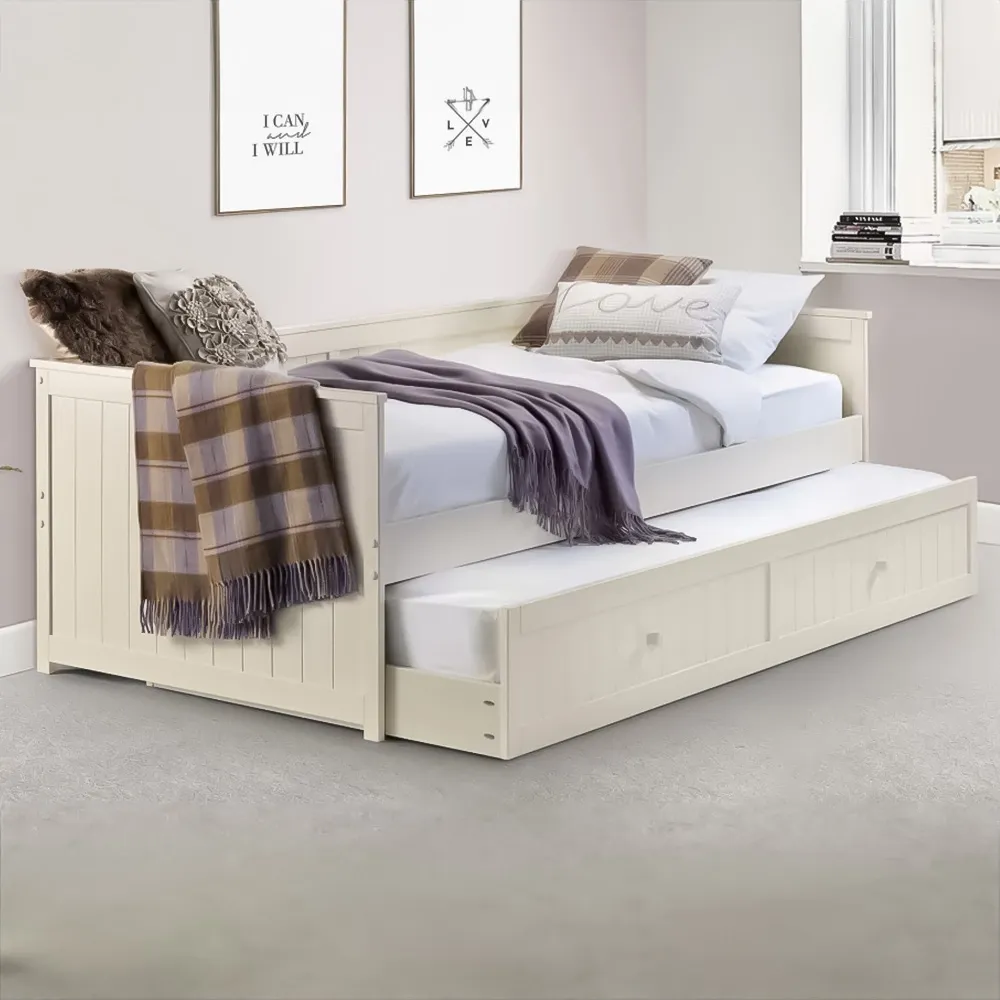 Jessica Day Bed with Underbed - Stone White image