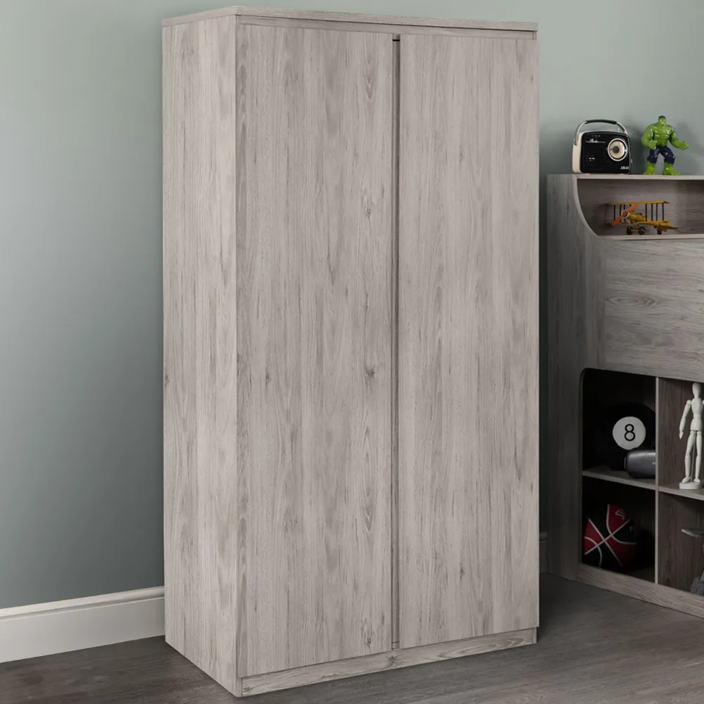 Jupiter 2 Door Wardrobe - Grey Oak