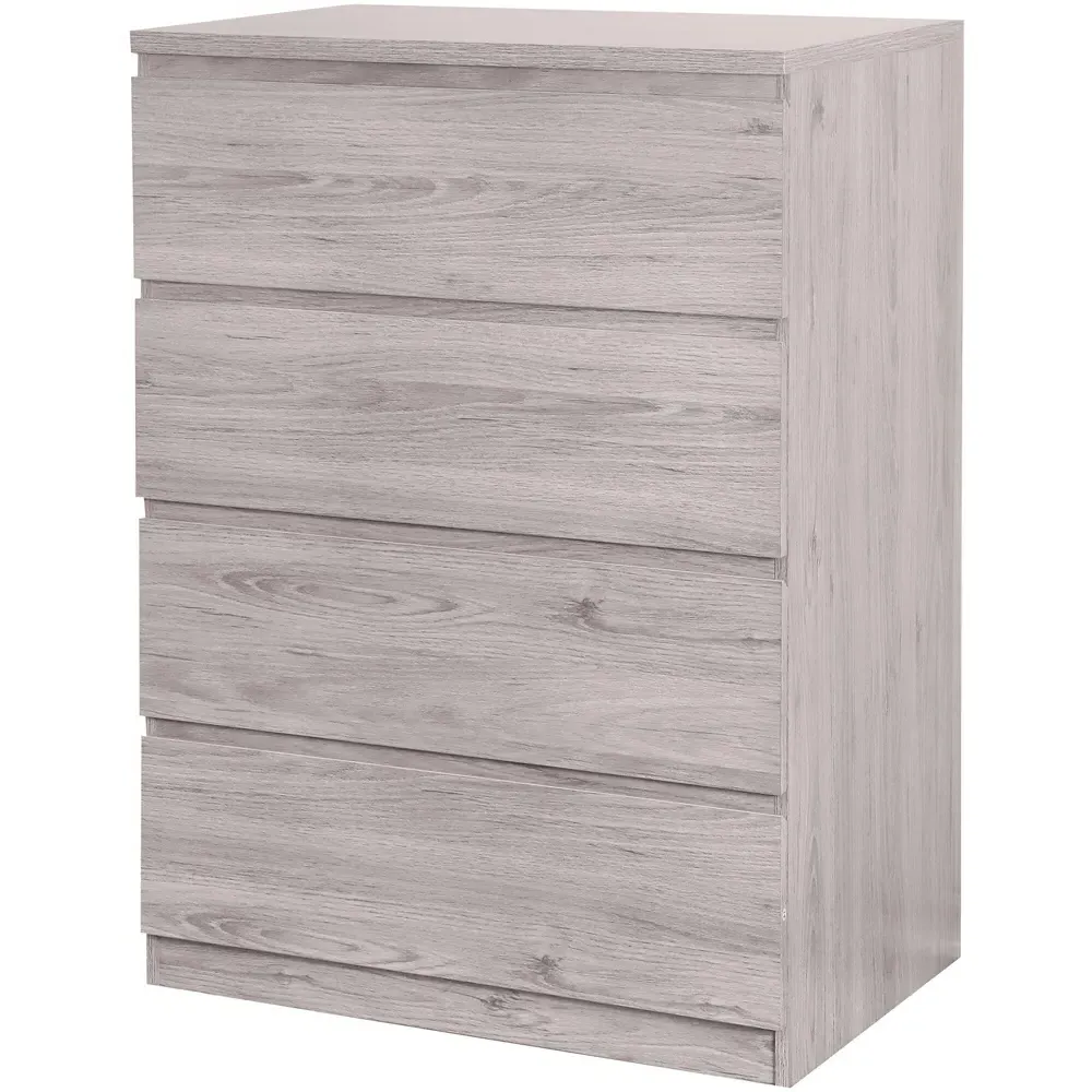 Jupiter 4 Drawer Chest of Drawers - Grey Oak