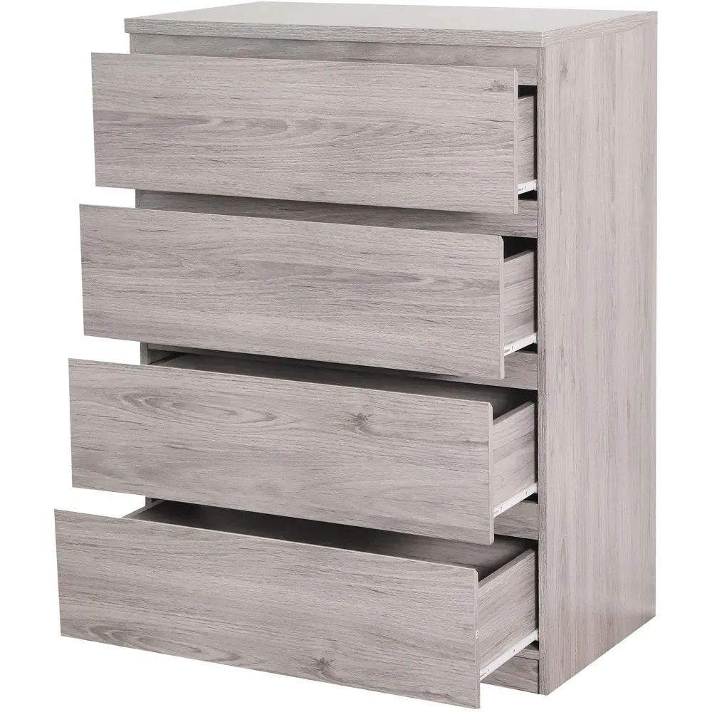 Jupiter 4 Drawer Chest of Drawers - Grey Oak