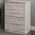 Jupiter 4 Drawer Chest of Drawers - Grey Oak