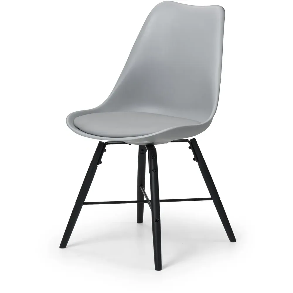 Kari Set of 2 Dining Chairs - Grey, PU