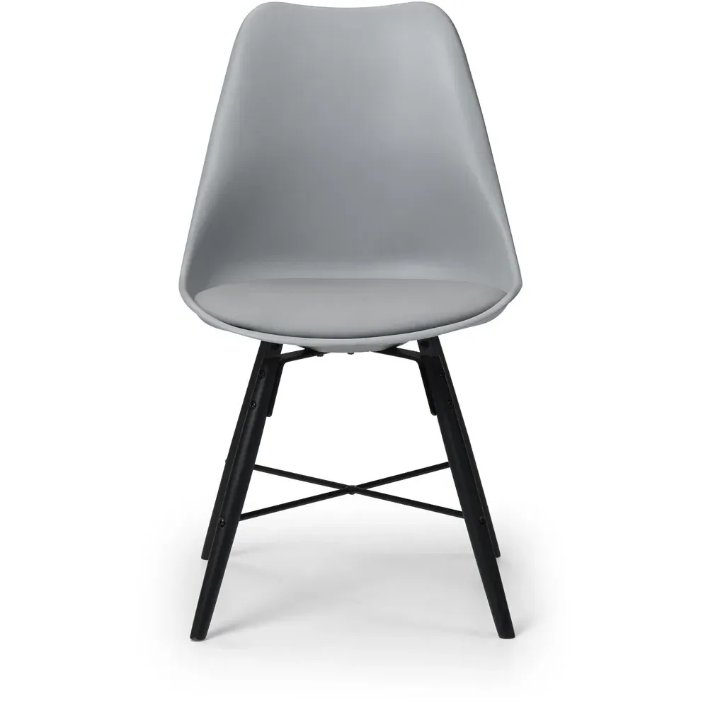 Kari Set of 2 Dining Chairs - Grey, PU